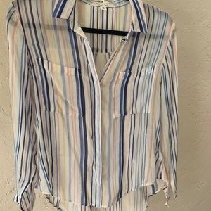 Cloth & Stone summer stripped button down shirt Sz - P XS
